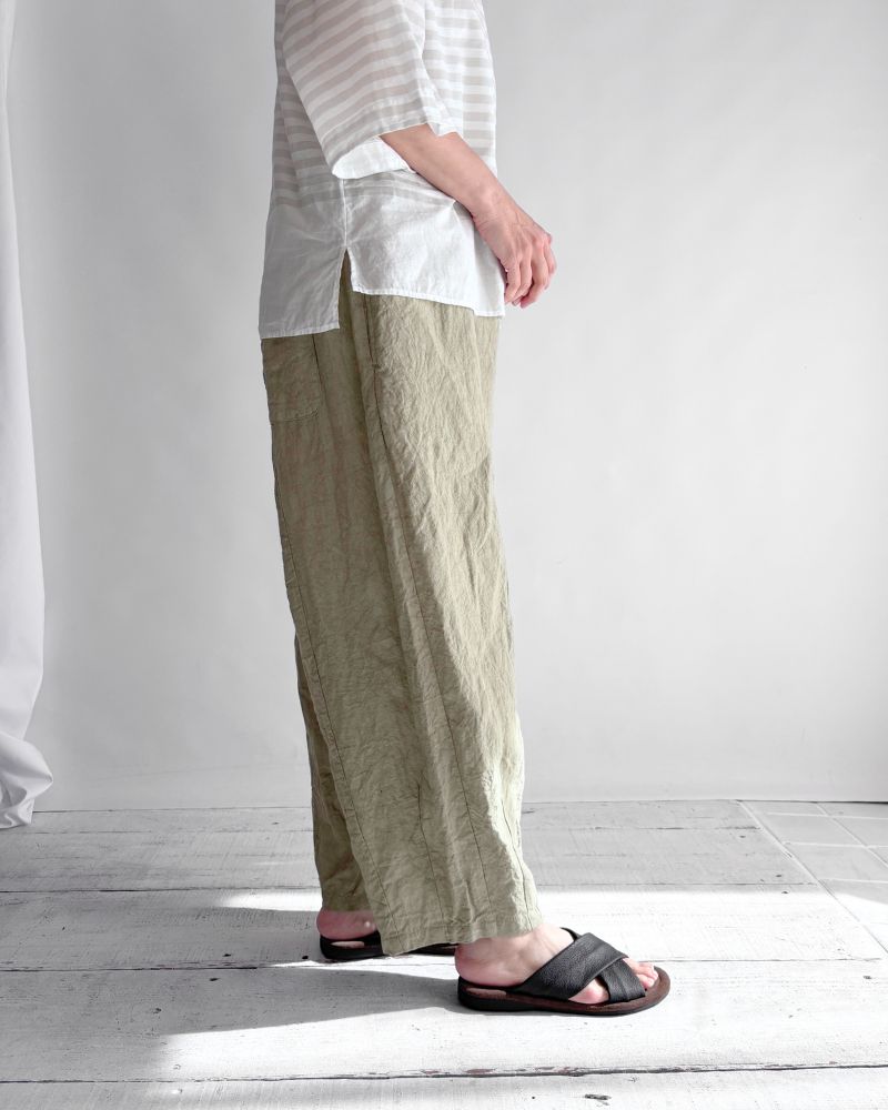 【予約】MS/F G1184 40/リネン チャーリーパンツ（6月初旬 - 6月中旬）