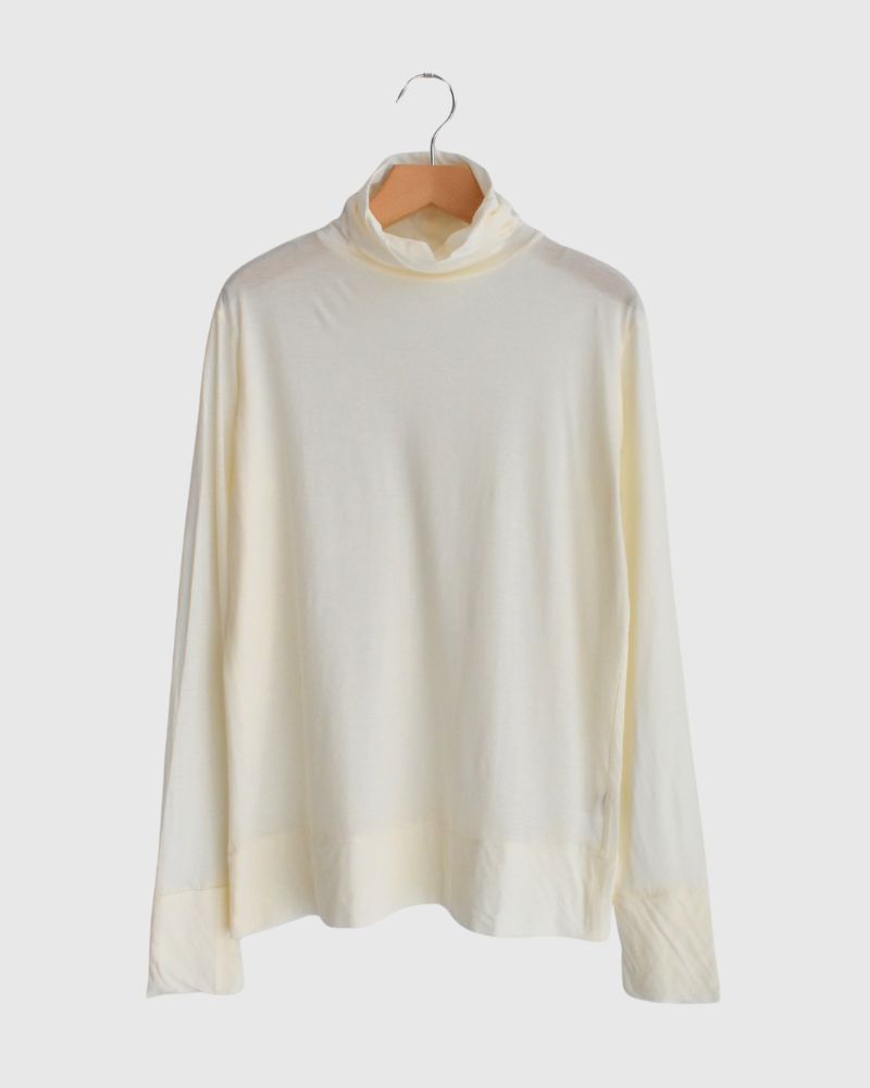 フェザーコットン天竺 タートルネックインナー