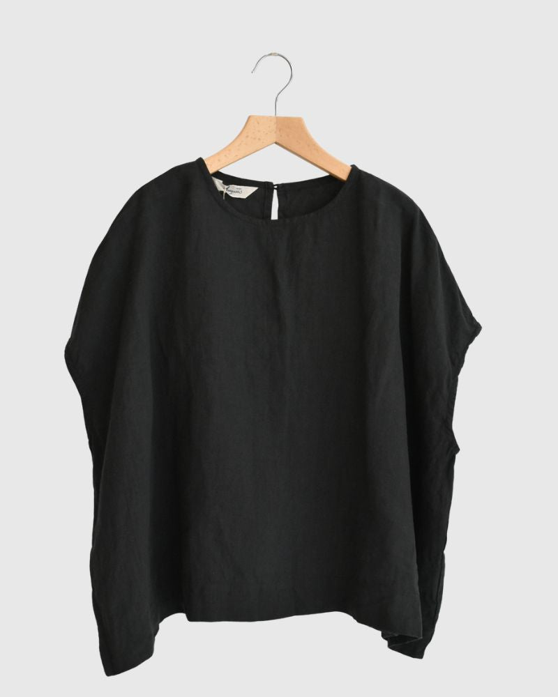 フレンチリネンプルオーバー Black