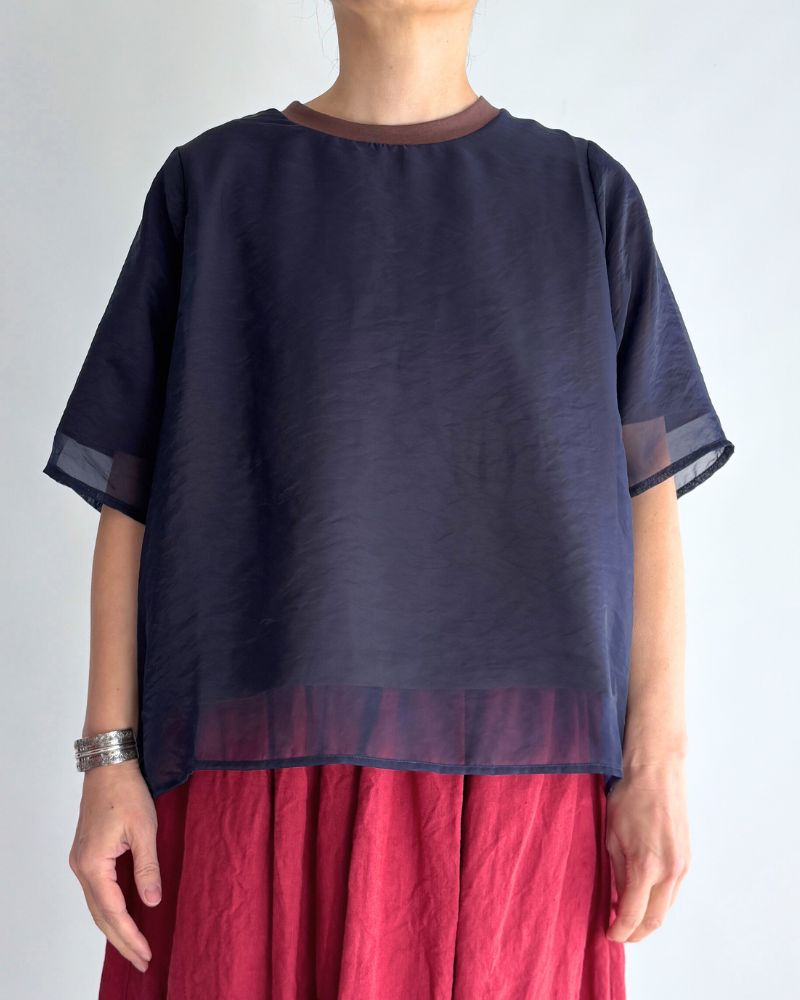 シアーレイヤードトップス 'SAN' Navy