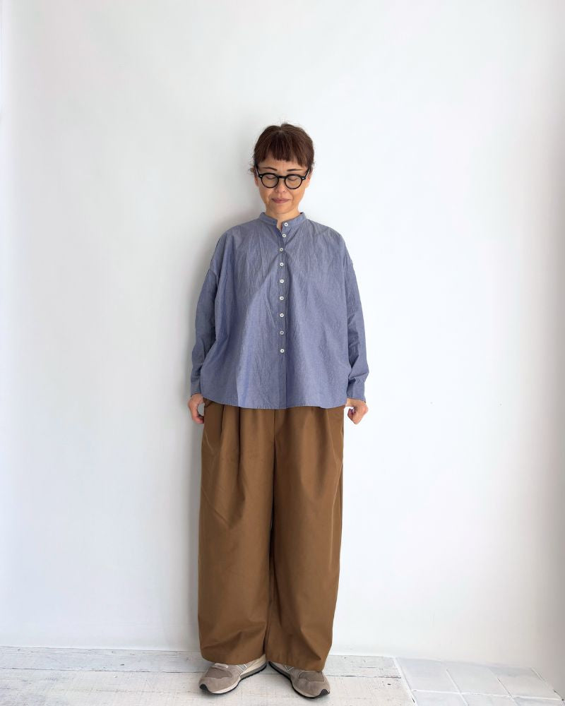 バンドカラービックシャツ Navy