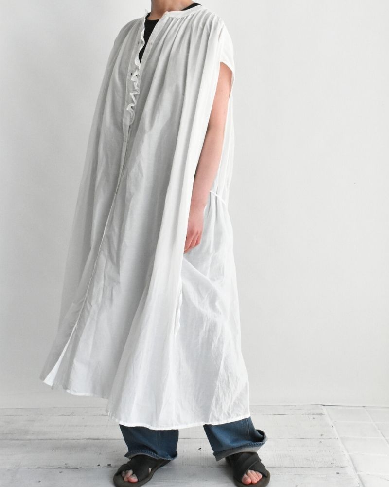 【予約】MS/F G1183 タイニーフリルノースリーブギャザードレス（5月末 - 6月初旬）