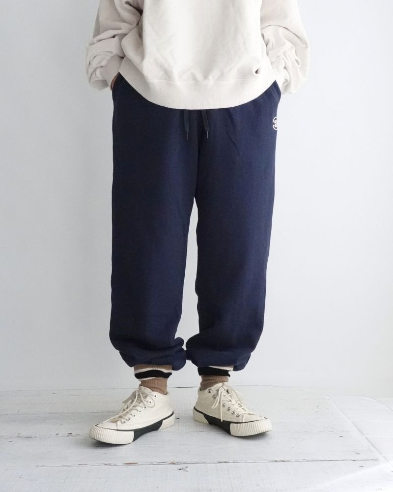 ウラケ GRVYCLRS アップリケ ロングパンツ (MENS) Navy