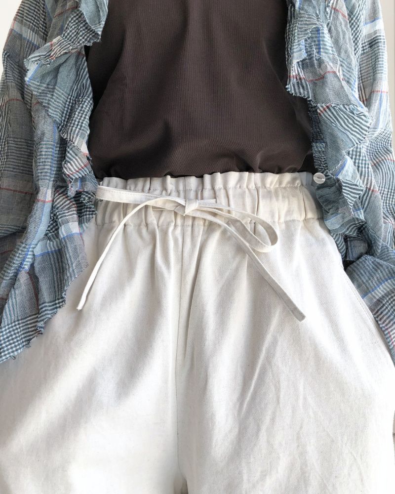 サイドシームレスワイドパンツ Natural