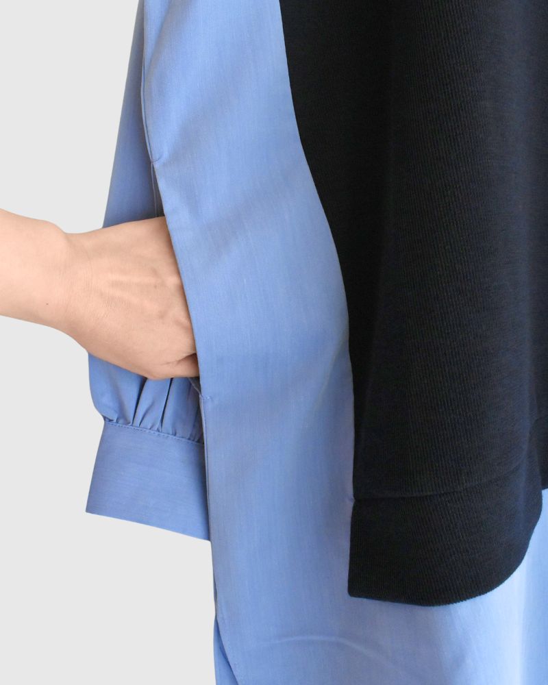 ニットコンビトップス 'JOHA' Navy