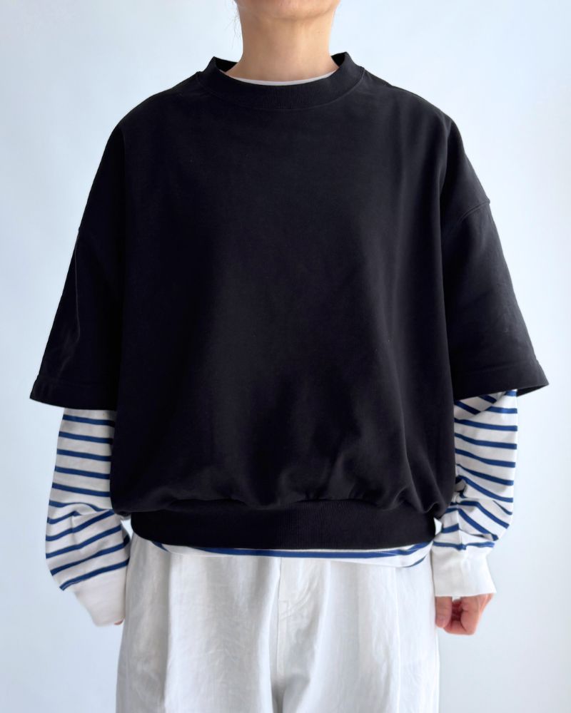 スウェットコクーンベスト Black