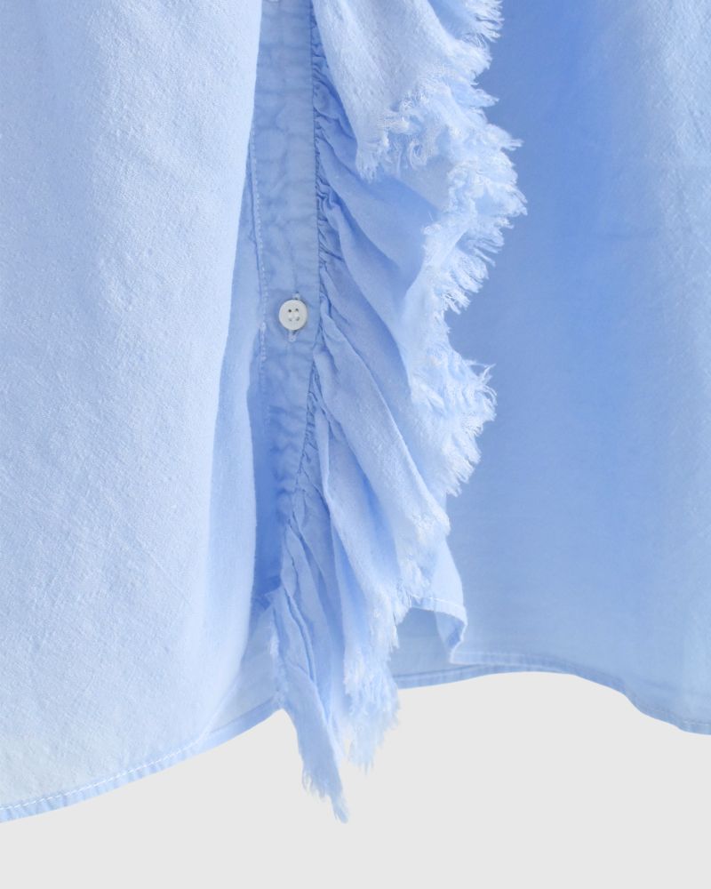 フリルブラウス Blue