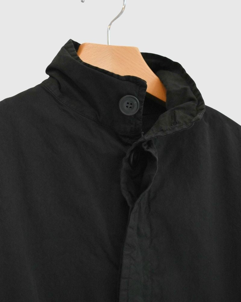ガーメントダイショートコート Black