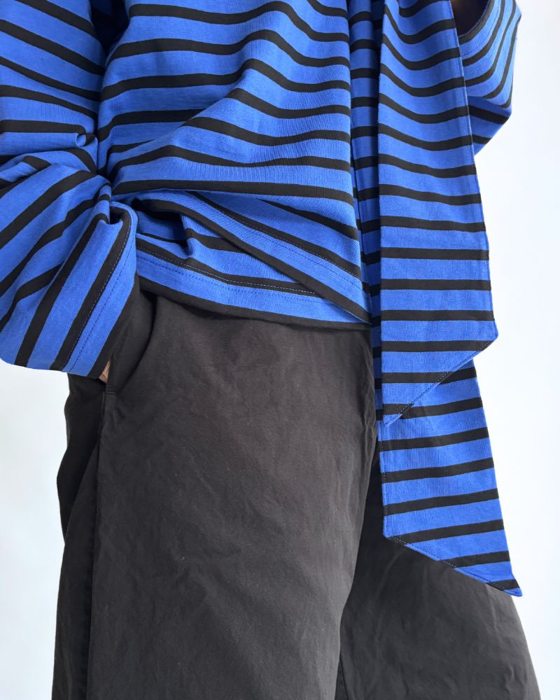 taco cotton ボーダータイ RoyalNavy/Black