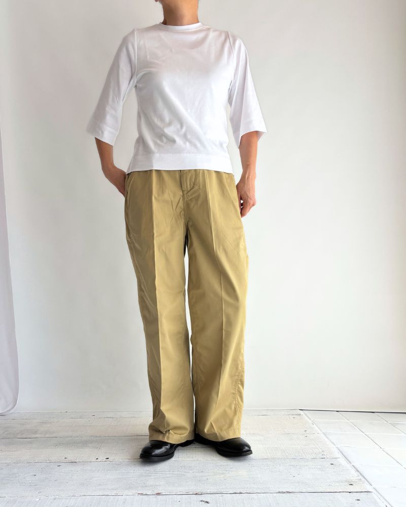 PE/Cツイル センタープレスパンツ Beige