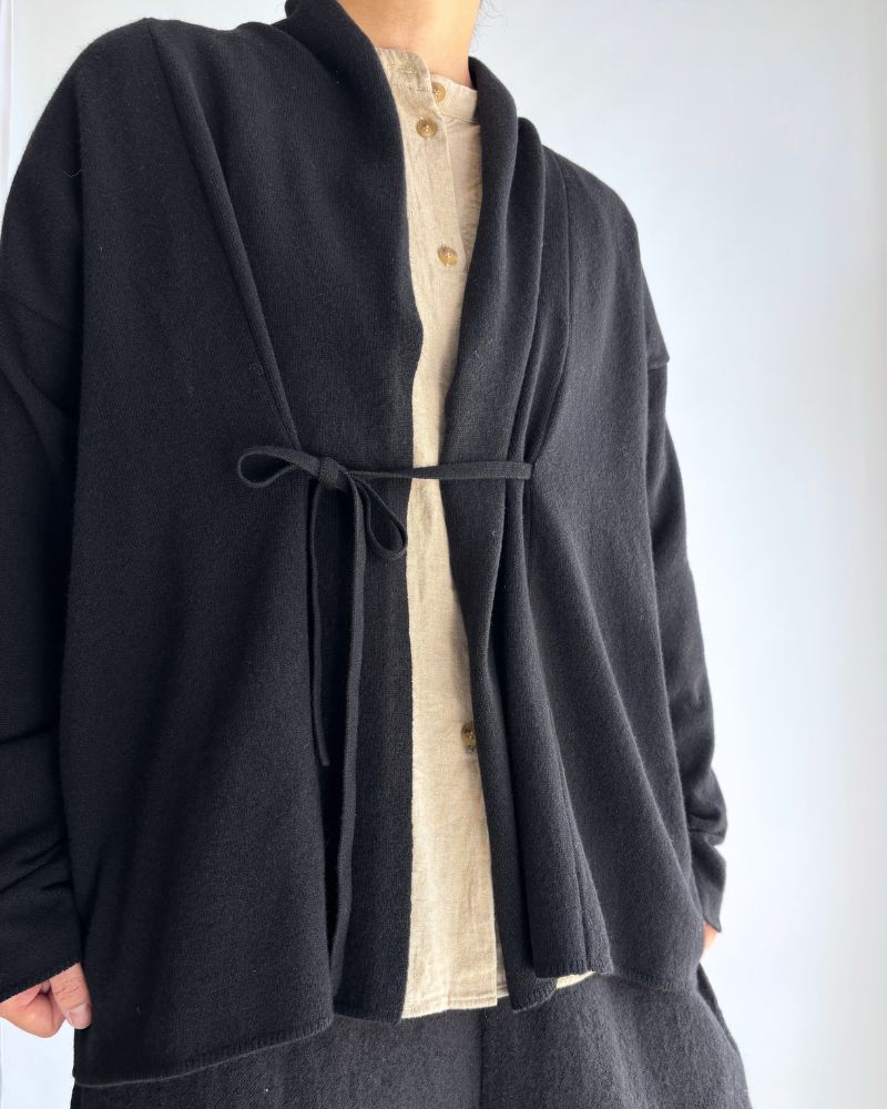 ショールカーディガン Black