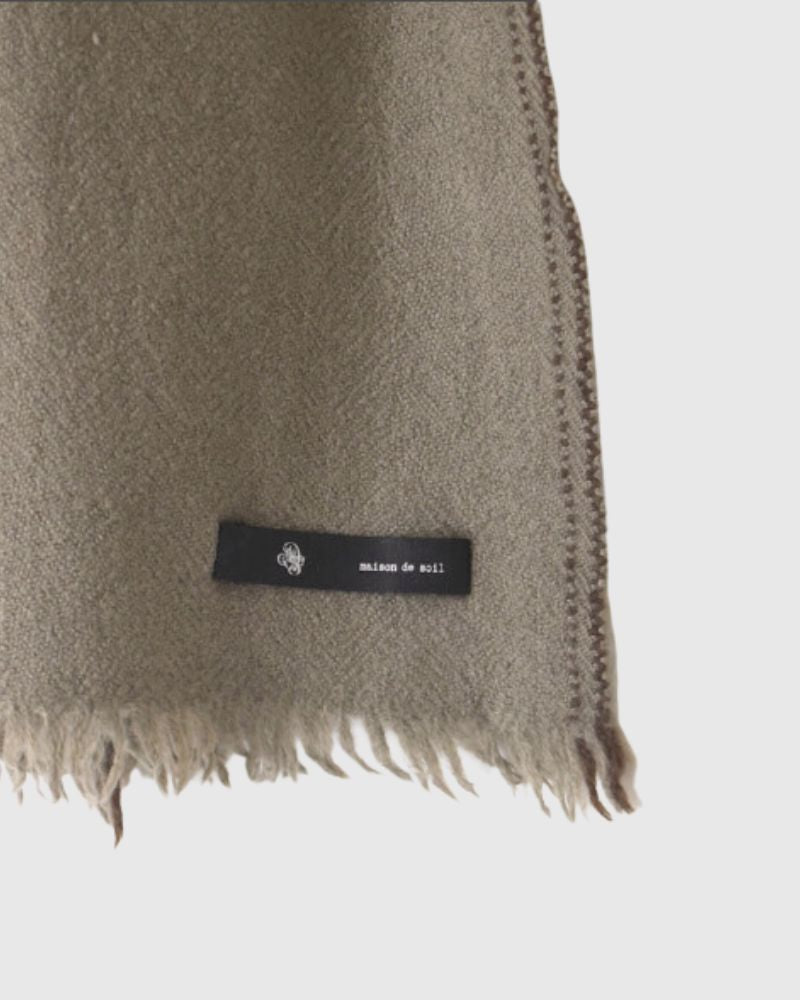 WOOL STOLE 32x188cm Beige/Brown