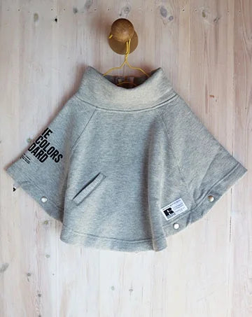 【sale】RUSSELL×GROOVY ZIP UP PONCHO Gray　140cm-150cm