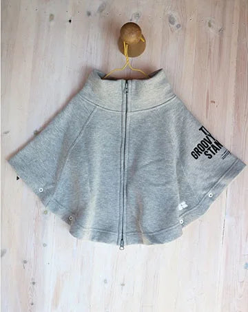 【sale】RUSSELL×GROOVY ZIP UP PONCHO Gray　140cm-150cm