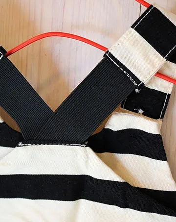 【sale】7分丈ベビーサロペット　モノクロ　70cm