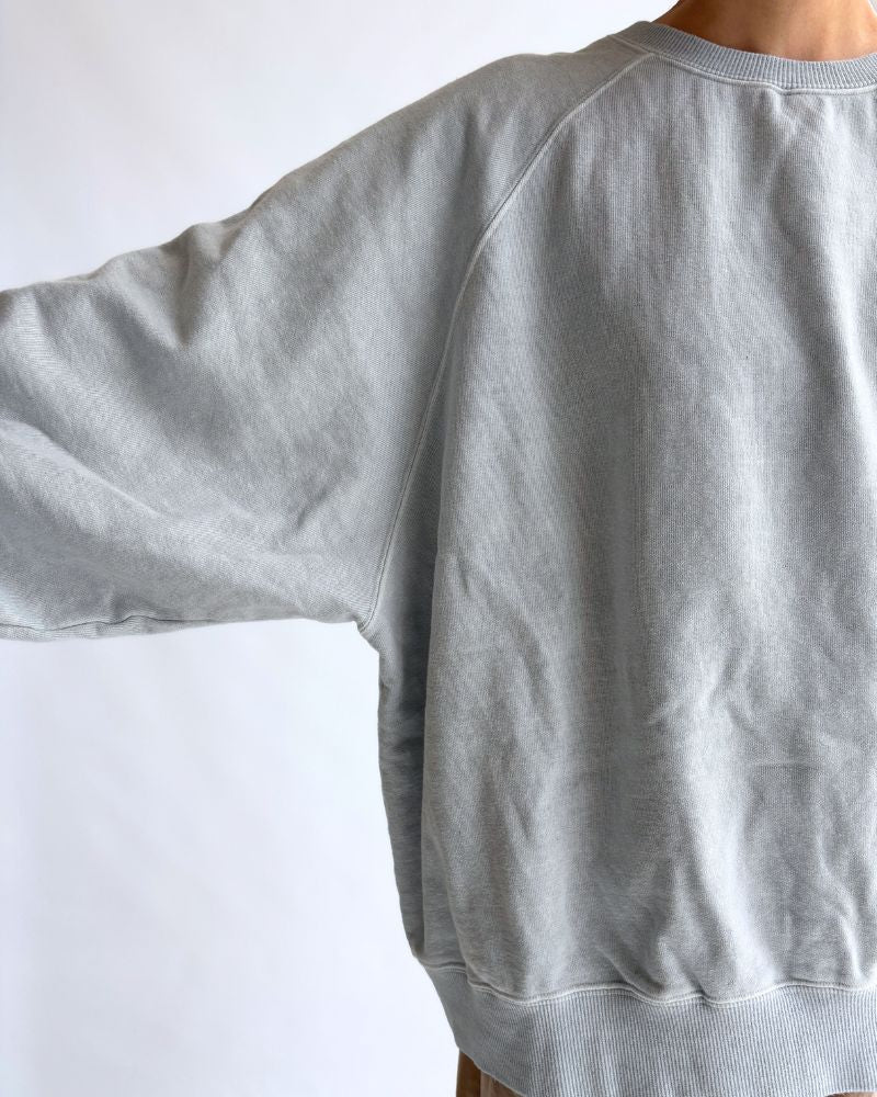 Pigment dye スウェットL/S Blue