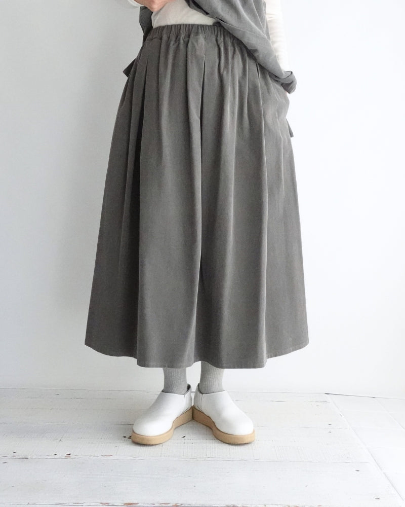 D/d | イージータックスカート（コーデュロイ） Gray