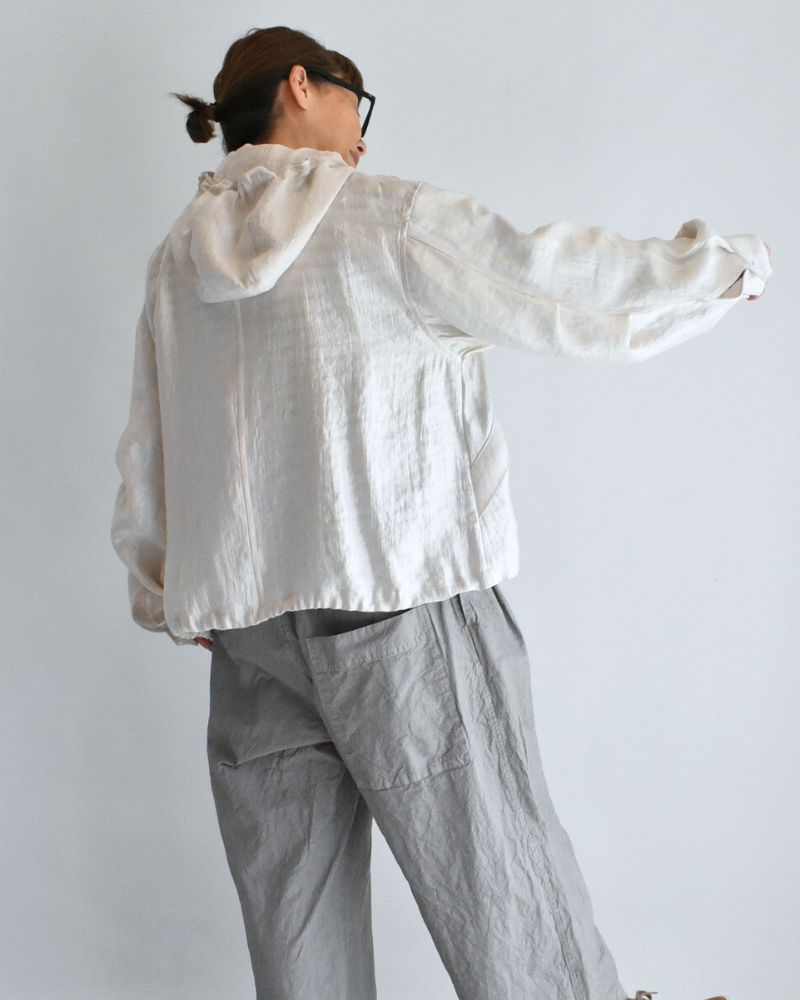 シャイニー フーディブルゾン OffBeige