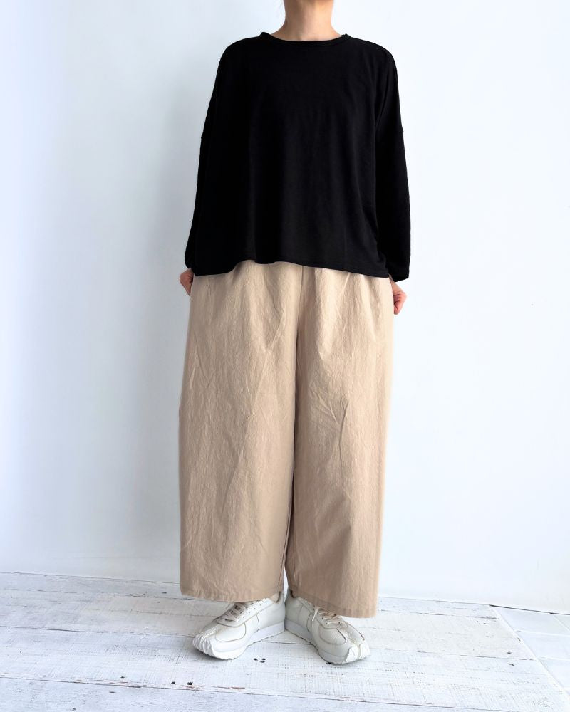 リネン天竺 プルオーバー Black