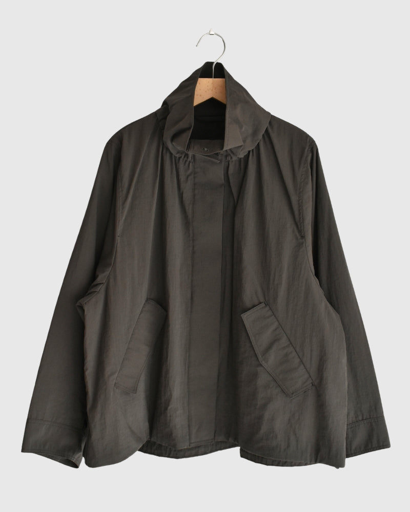 ファンネルネックジャケット Brown