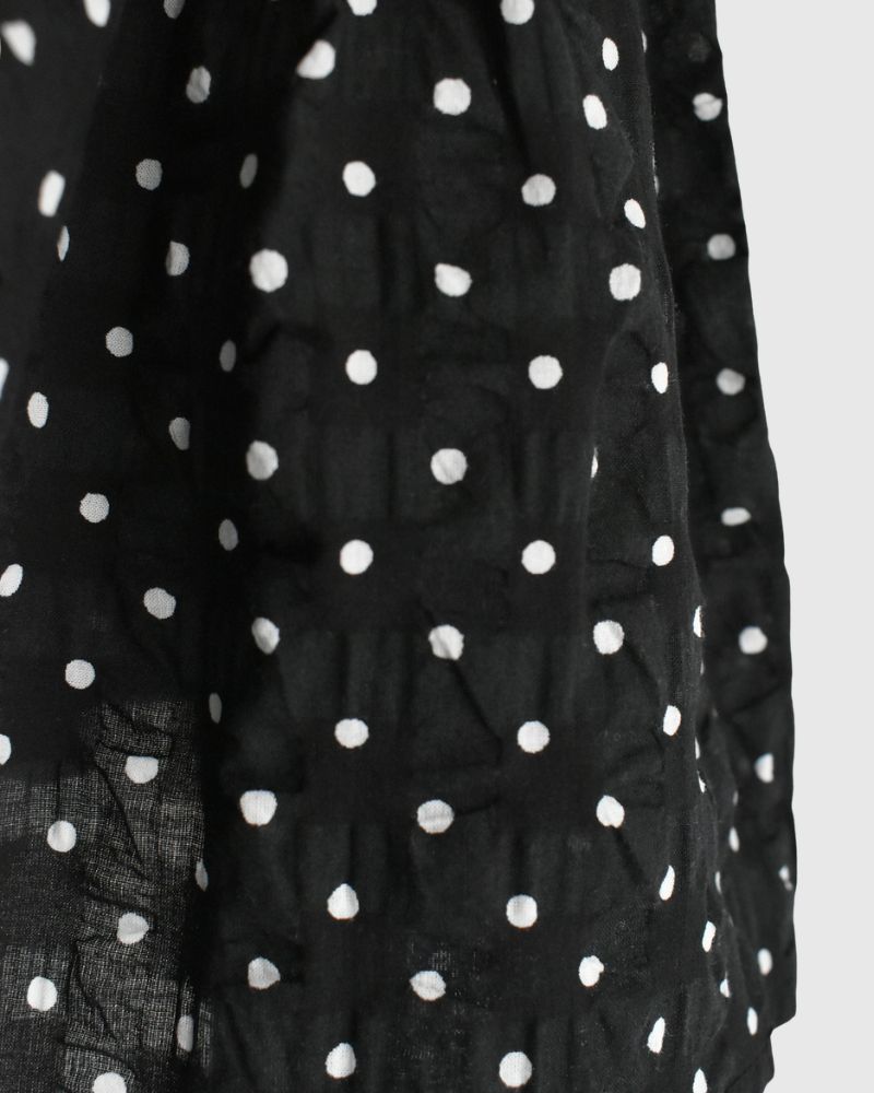 リップルドット カシュクールブラウス Black/White