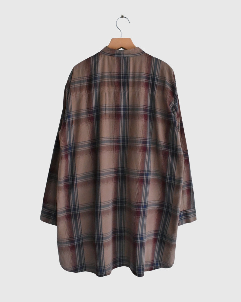 STAND COLLAR SHIRT Mocha