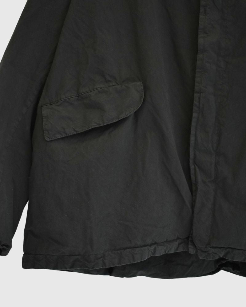 ガーメントダイショートコート Black