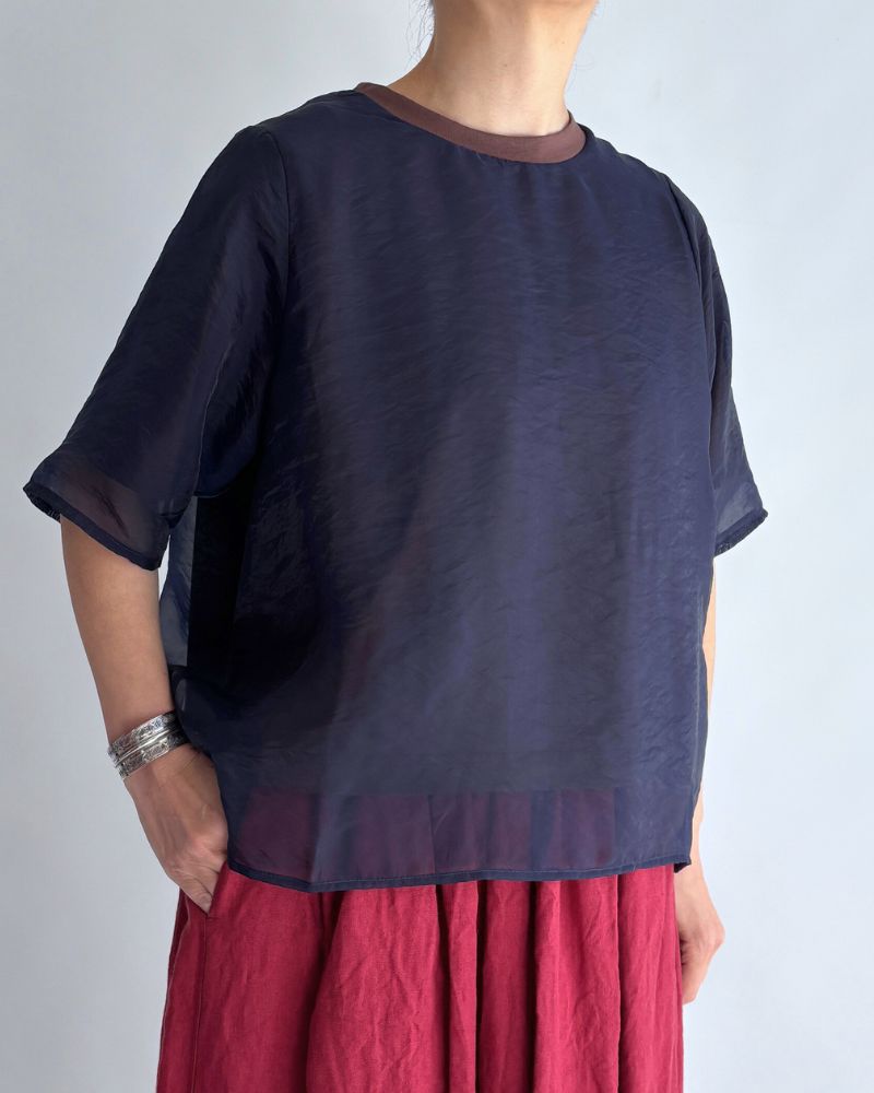 シアーレイヤードトップス 'SAN' Navy