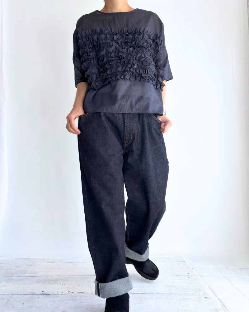 ビサイドフリルプルオーバー Navy