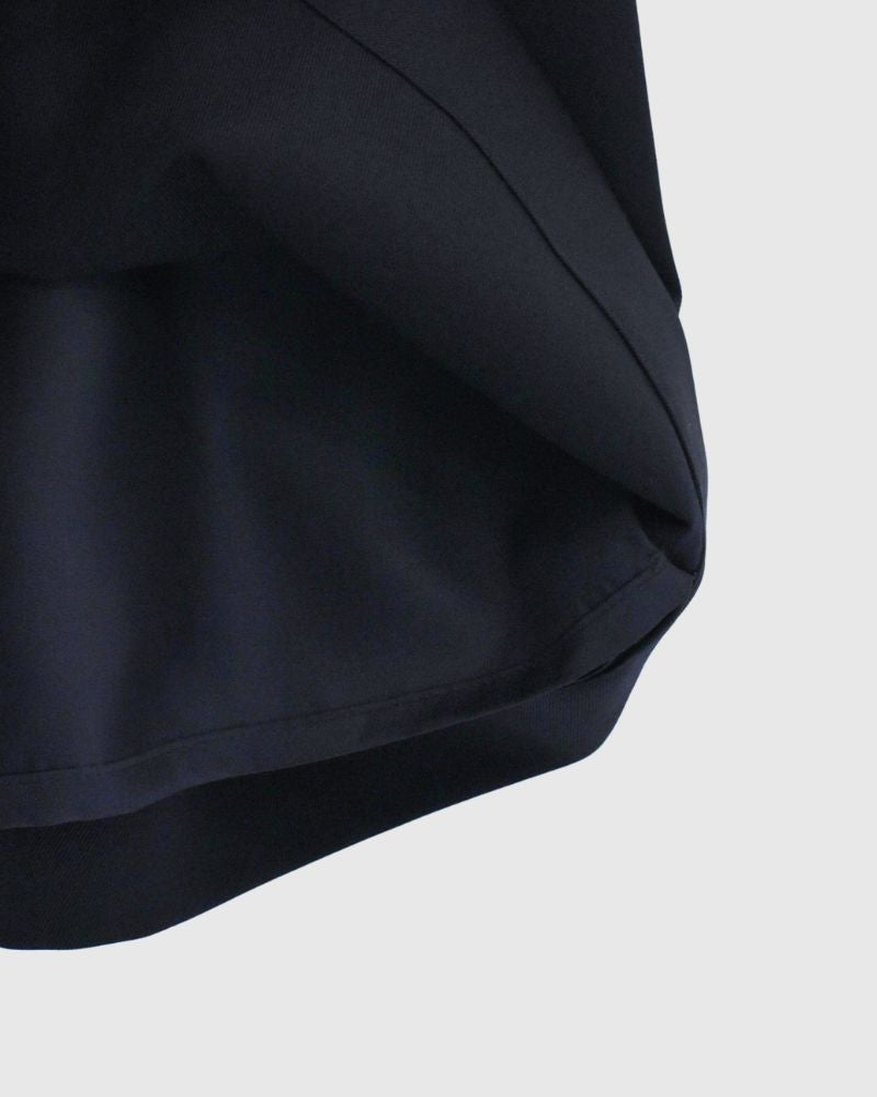 JOY-WO ウールツイルセンタータックショートパンツ Navy