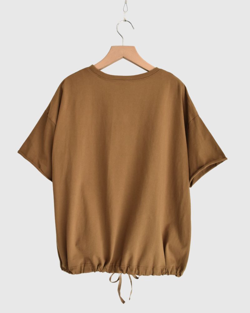 ハーフスリーブ ドロストTシャツ DarkCamel