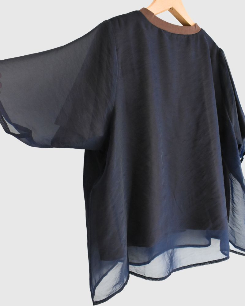 シアーレイヤードトップス 'SAN' Navy