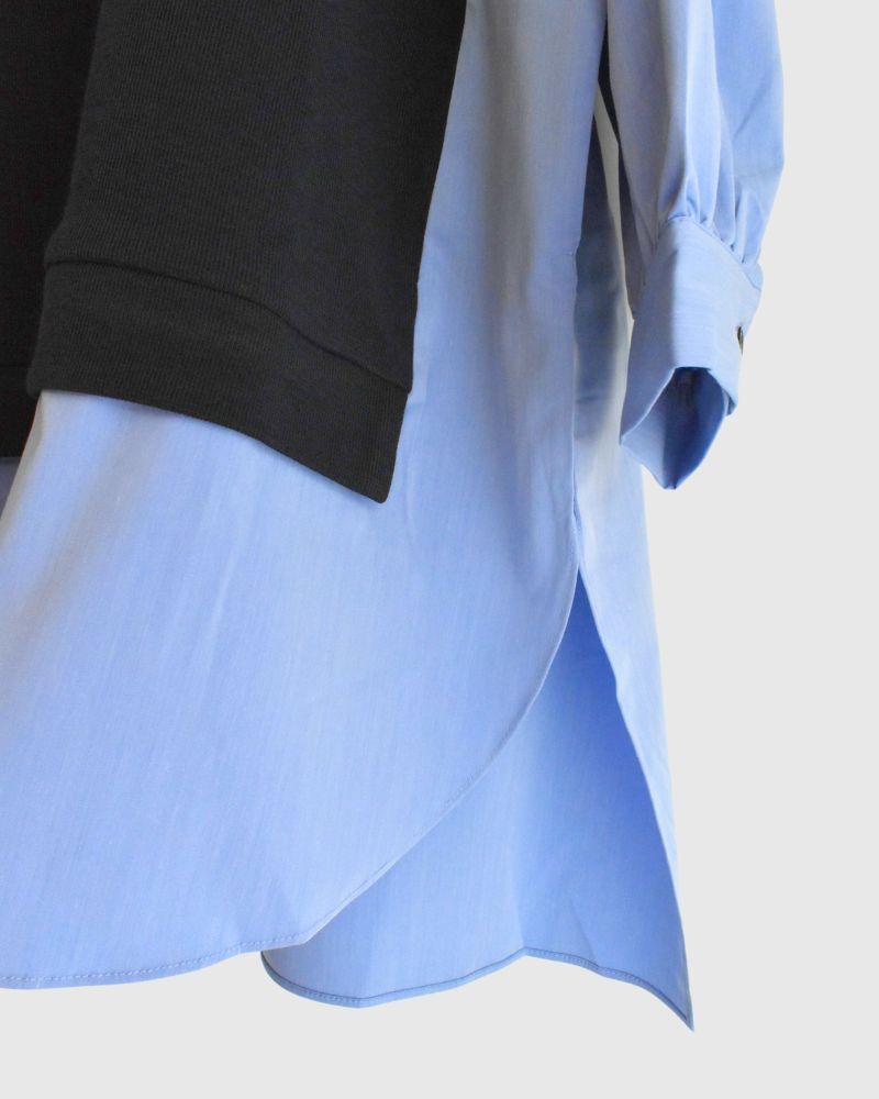 ニットコンビトップス 'JOHA' Navy