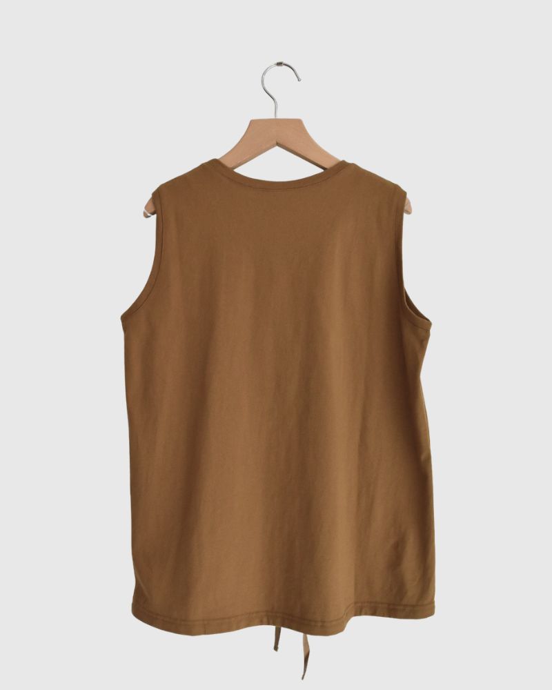 ノースリーブ ドロストTシャツ DarkCamel