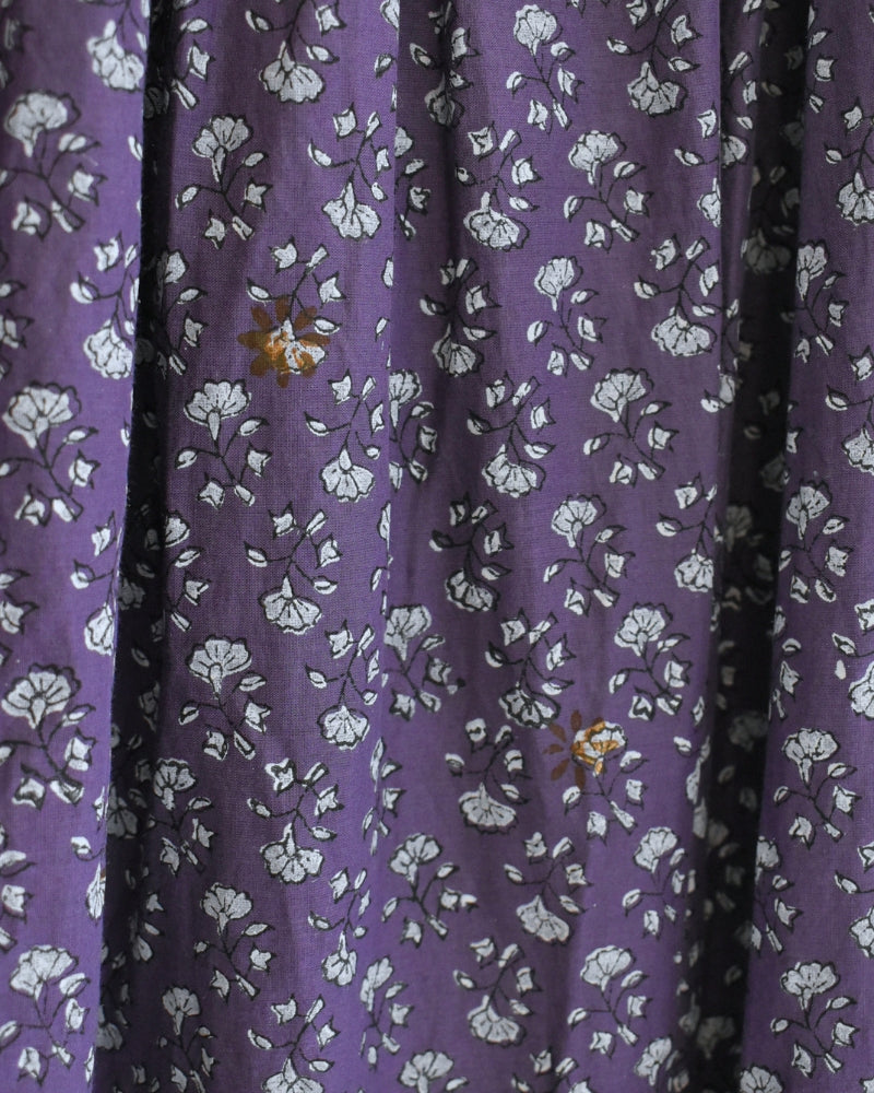 RAJASTHAN TUCK GATHERED SKIRT WITH LINING Purple