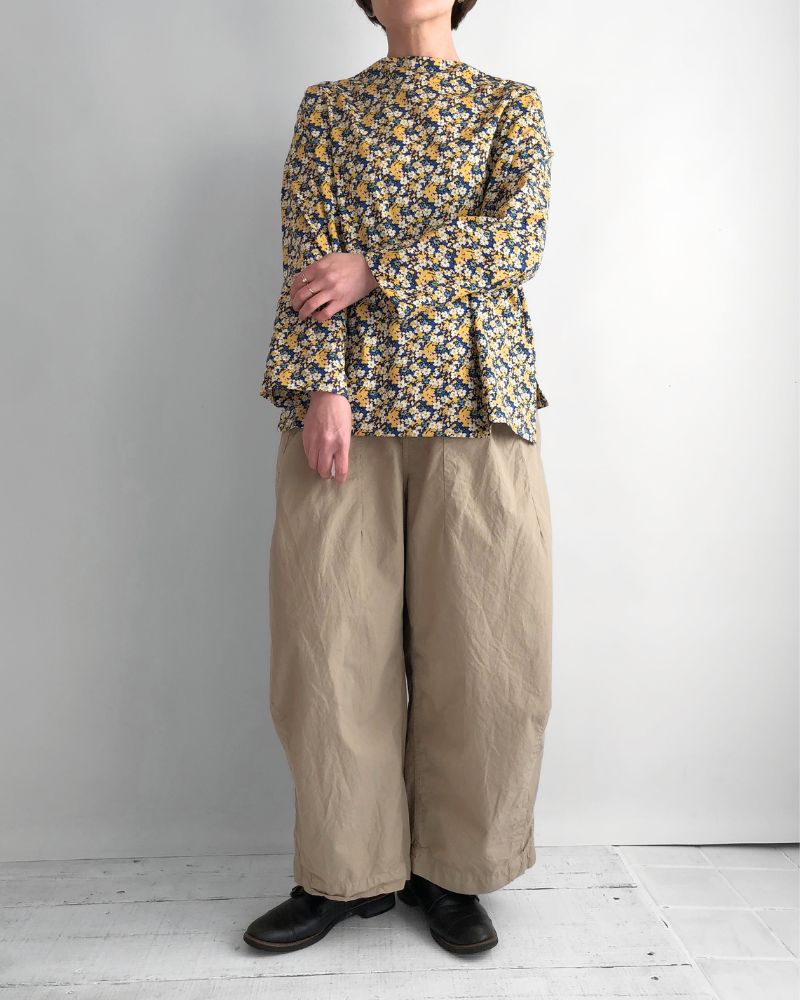 ボートネックブラウス（LIBERTY） Yellow