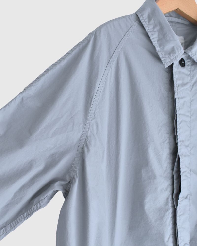 60s COTTON POPLIN OVERDYE BALMACAAN COAT Blue