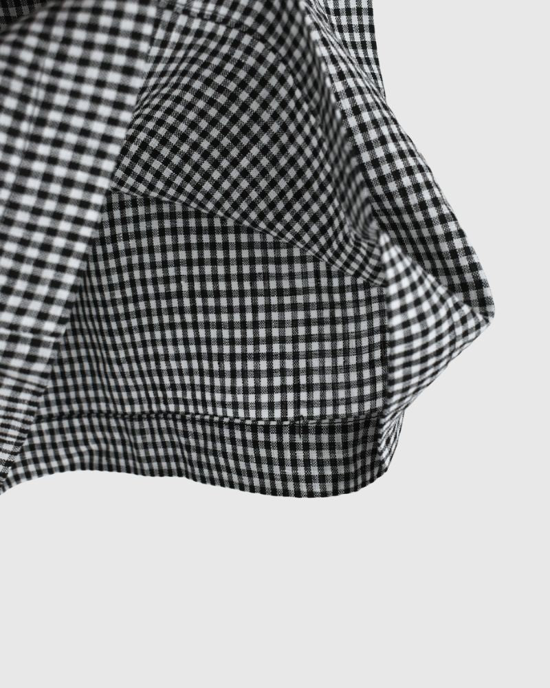 イージーワイドパンツ（LINEN） Black/White