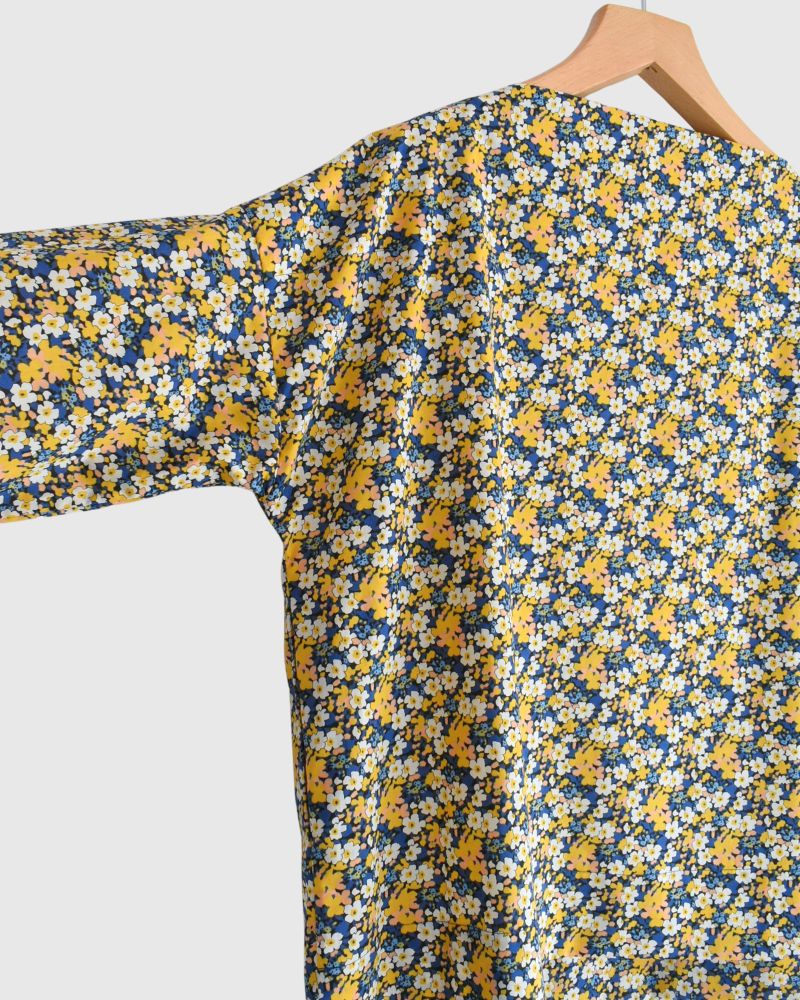 ボートネックブラウス（LIBERTY） Yellow