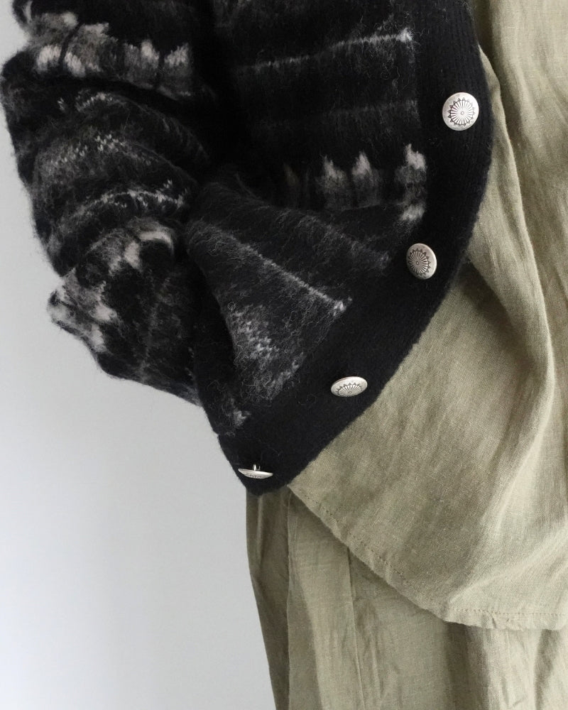 ノルディックニットカーディガン Black