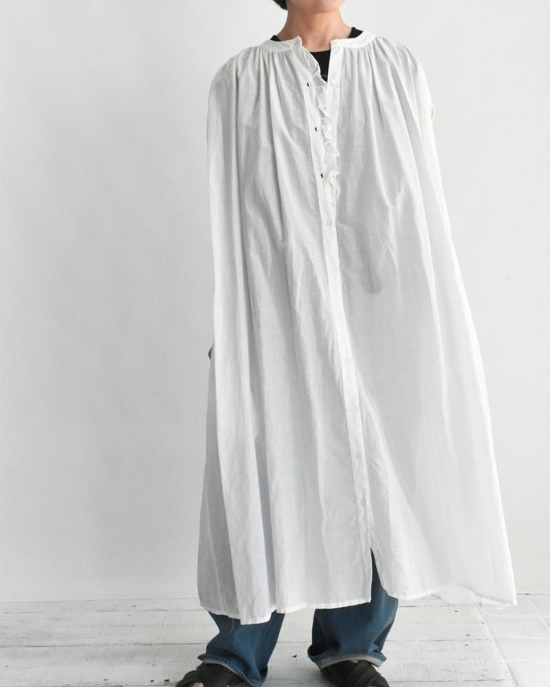 【予約】MS/F G1183 タイニーフリルノースリーブギャザードレス（5月末 - 6月初旬）