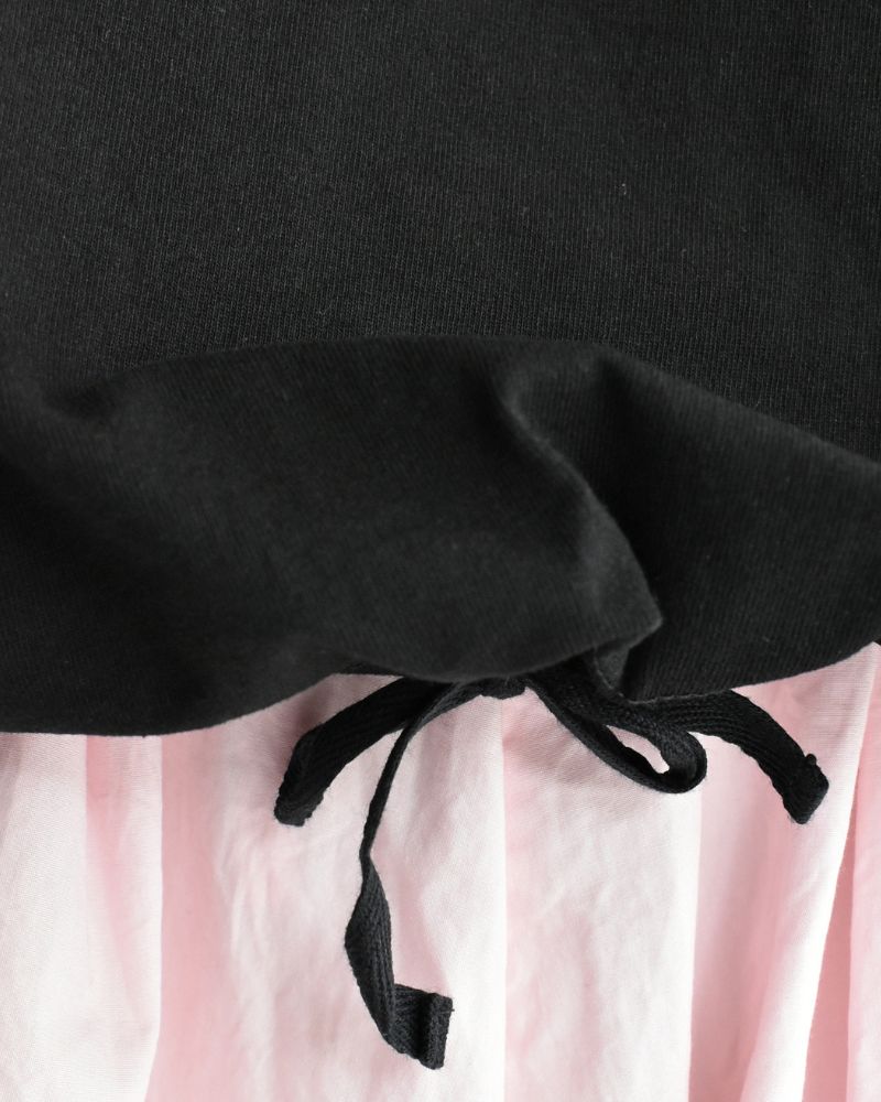 ハーフスリーブ ドロストTシャツ Black
