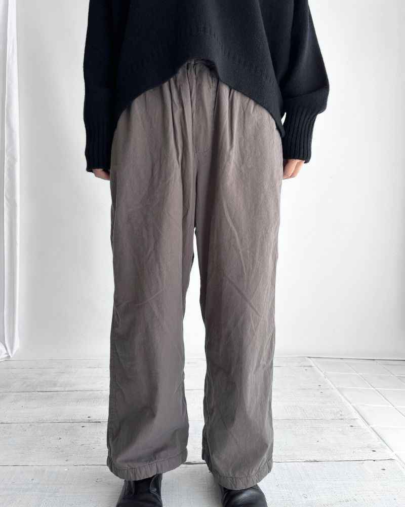 40s ORGANIC POPLIN (OVERDYE) EASY PANTS SmokeGray