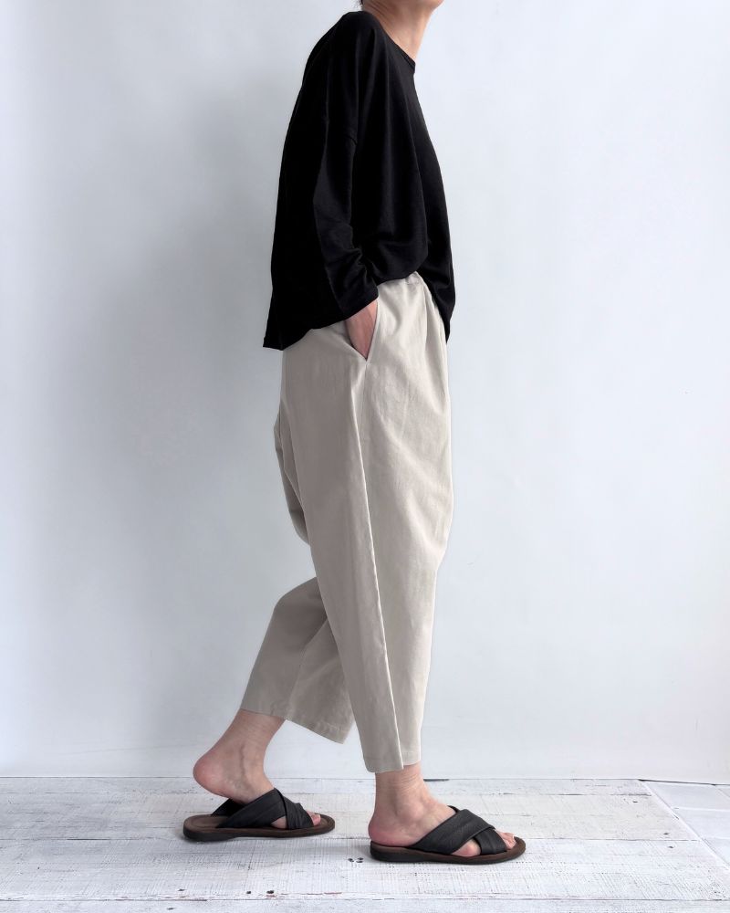 コットン和紙 エッグパンツ Gray