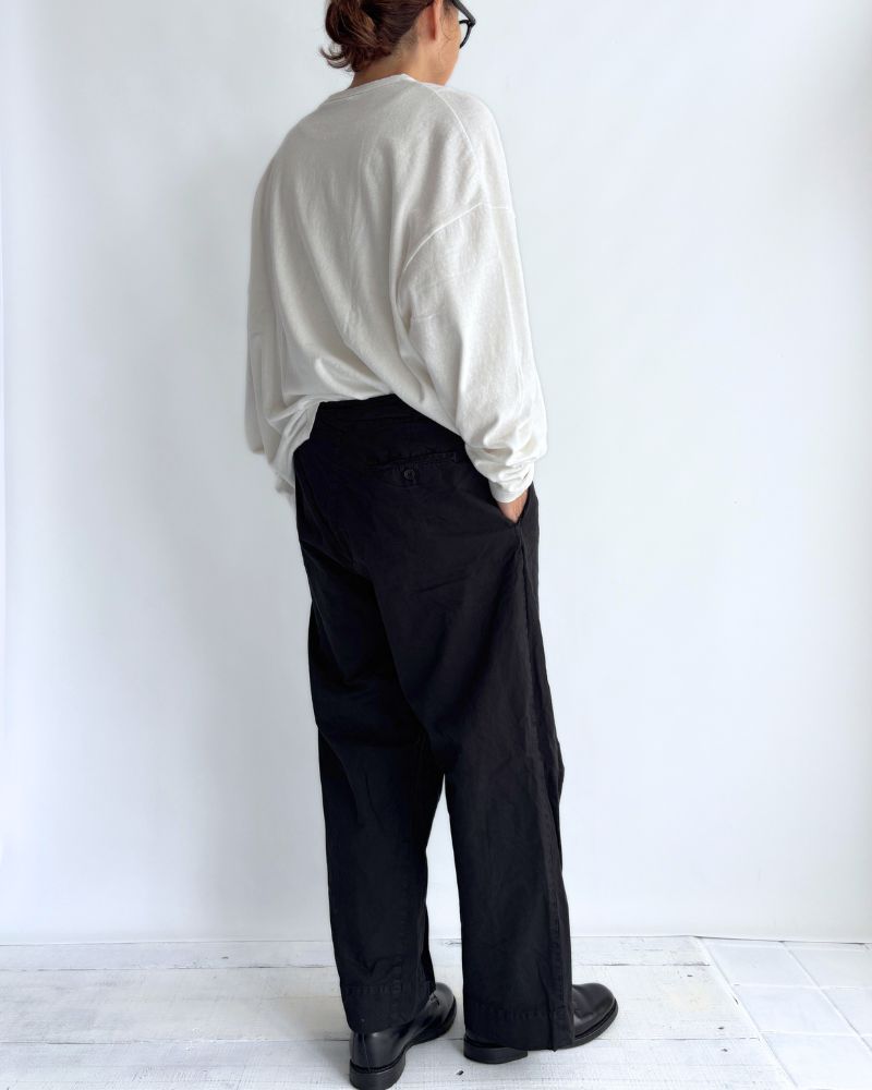 ガーメントダイパンツ Black