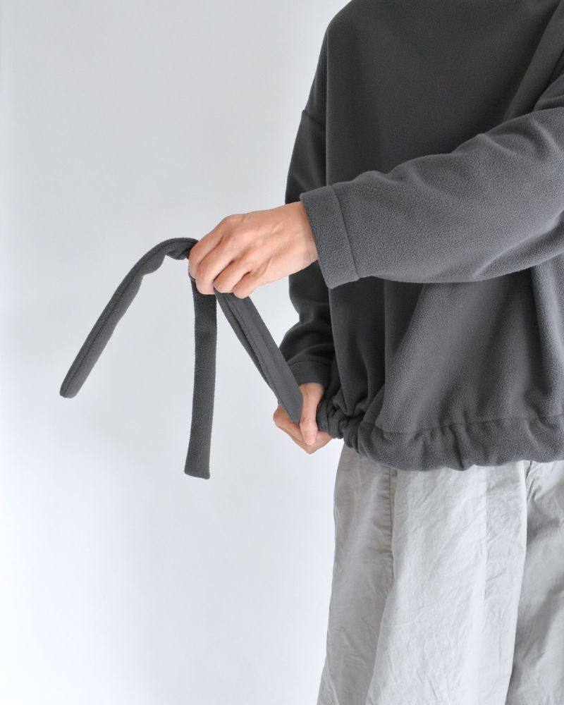 フリース ヘムリボンプルオーバー Gray