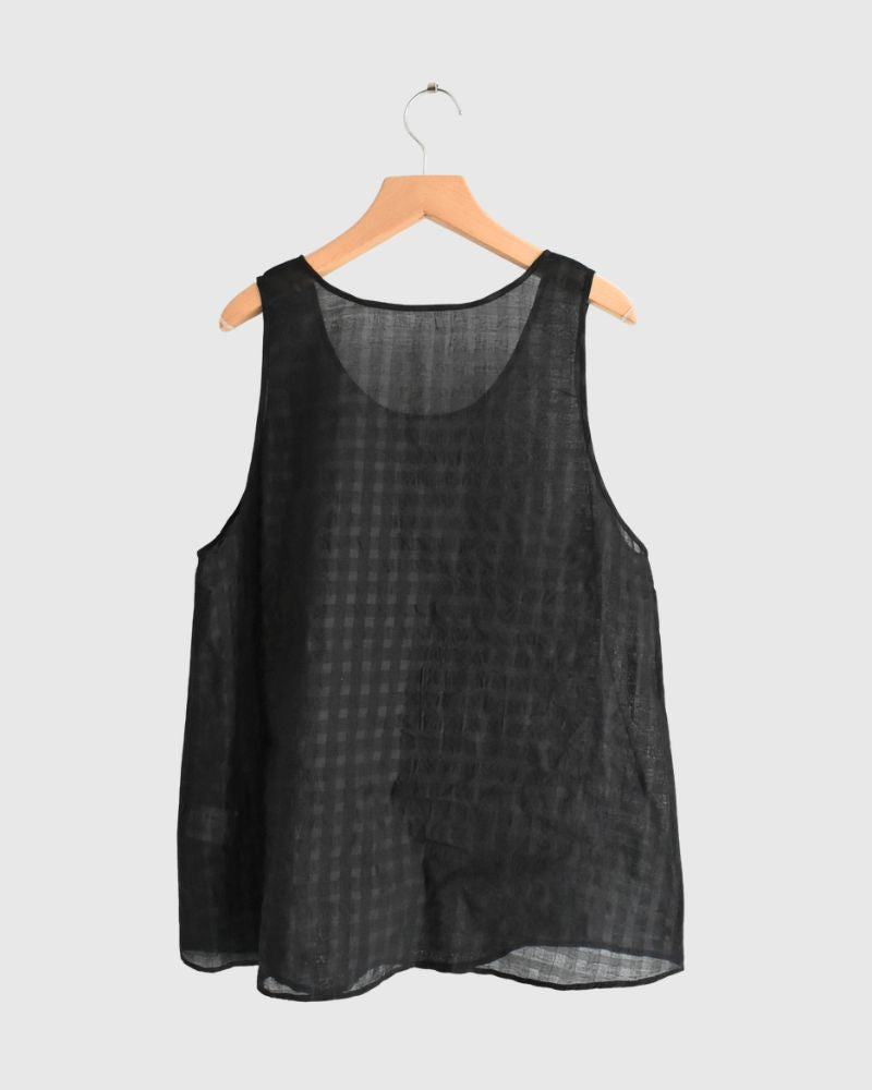 U-NECK TANK TOP Black