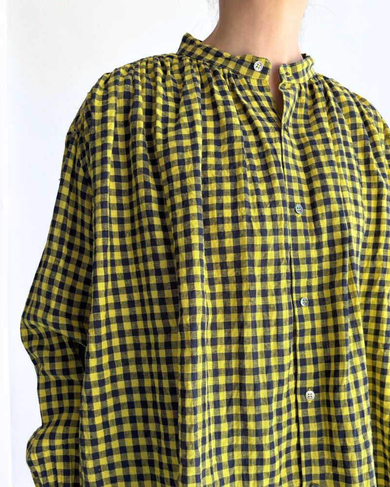 ギンガムチェック シャツ Yellow