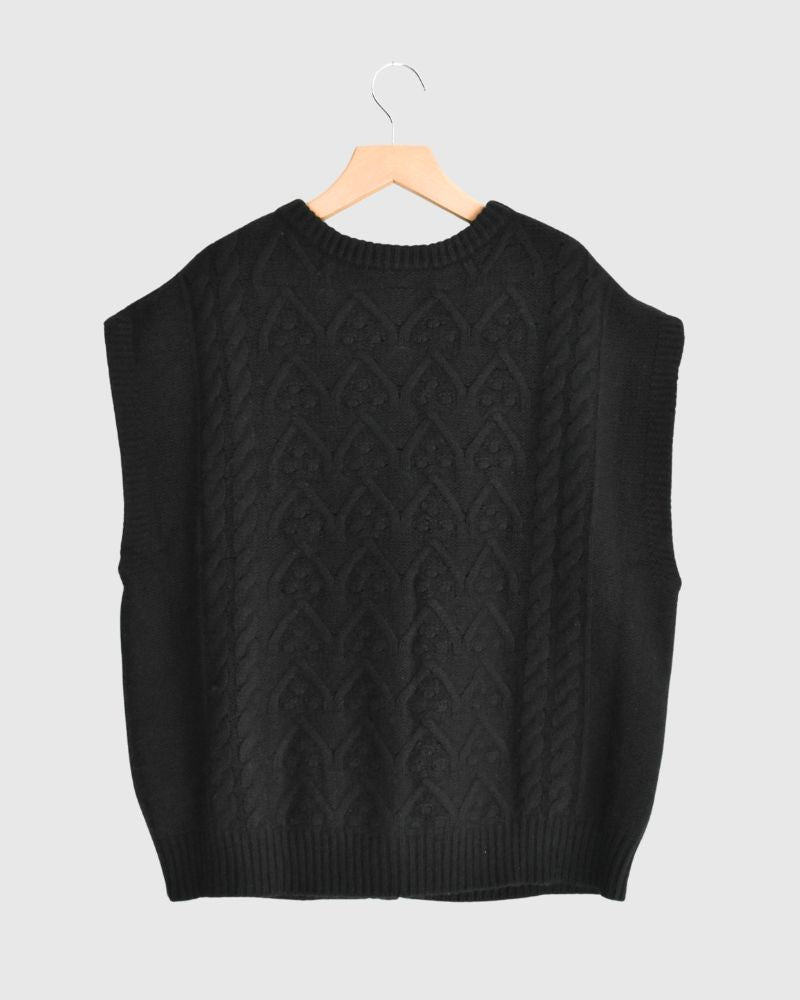 アノニマス アランニット 2WAY ワイドベスト Black