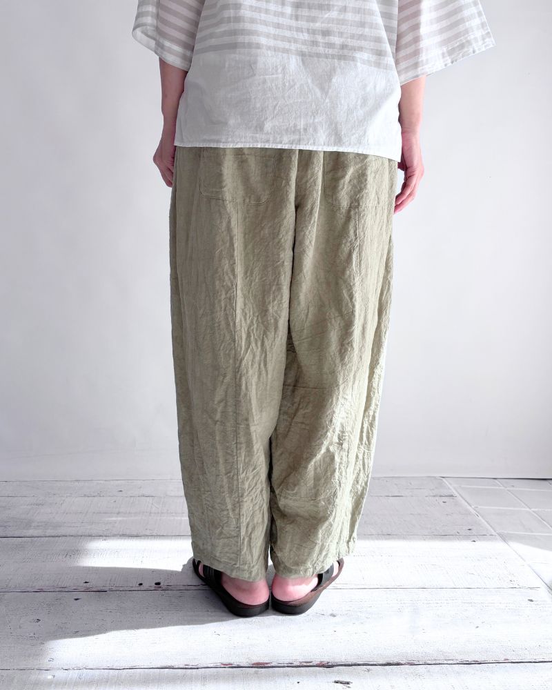 【予約】MS/F G1184 40/リネン チャーリーパンツ（6月初旬 - 6月中旬）
